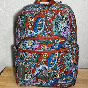 Vera Bradley Large Bancroft Backpack in Flowers and Feathers NWT